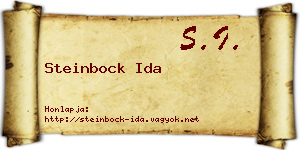 Steinbock Ida névjegykártya