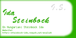 ida steinbock business card